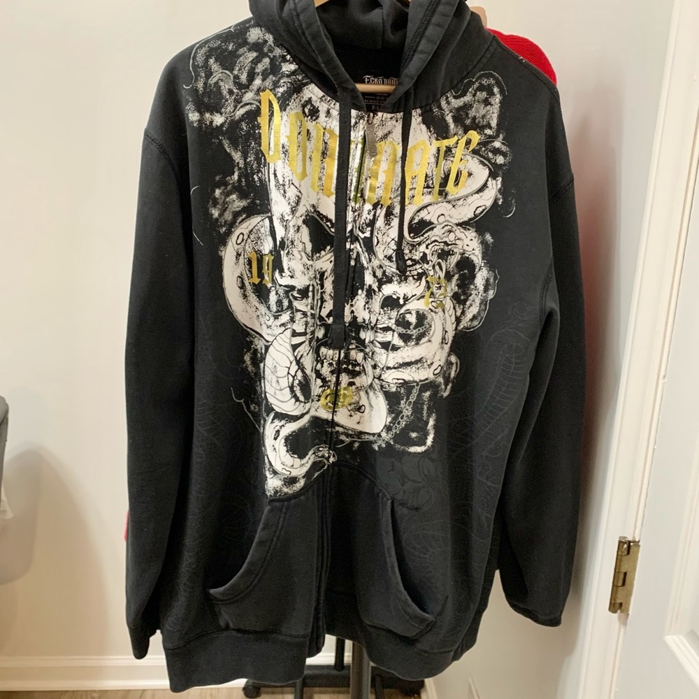 Y2k Vintage Ecko Unltd MMA Skull Hoodie - MENS XL - Picture 6 of 8